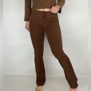 CACHE Vintage‎ Mid Rise Stretch Bootcut Pants Brown Casual Size Small